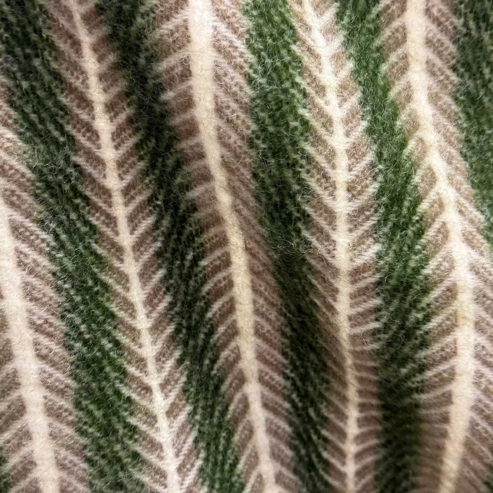 Klippan Oscar Throw Blanket 100% Eco Lambswool Multi Green 51x78” New with Tags